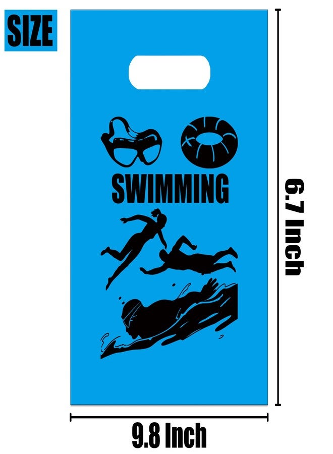 PIBIPAID 50PCS Swimming Goodie Bags Party Favors -Swimming Themed Plastic Party Supplies Swimming Candy Bag Sport Birthday Baby Shower Party Decorations - Image 4